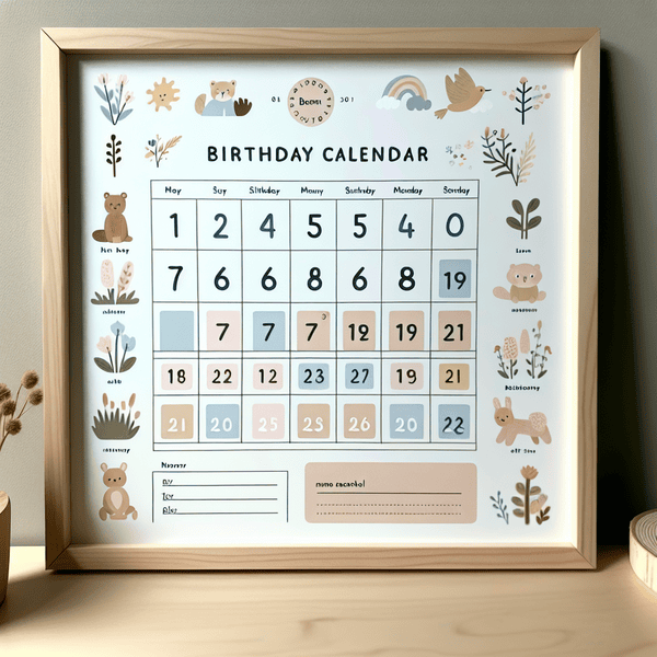  Erstelle einen personalisierten Geburtstagskalender mit Montessori