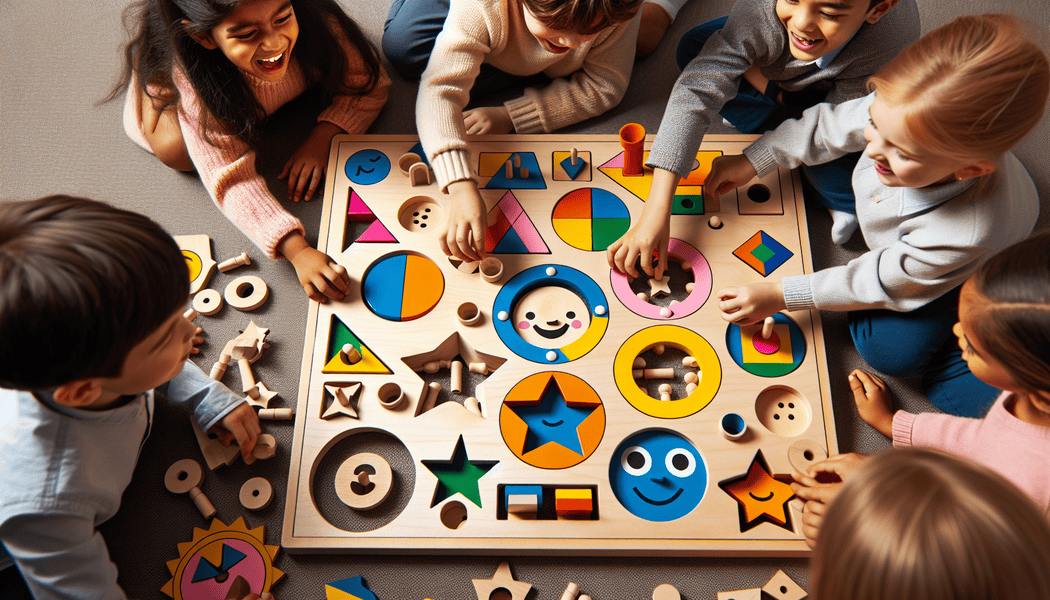 Interaktives Spielerlebnis mit Gleichaltrigen fördern -  Spaß und Bildung vereint mit Montessori Steckspielen