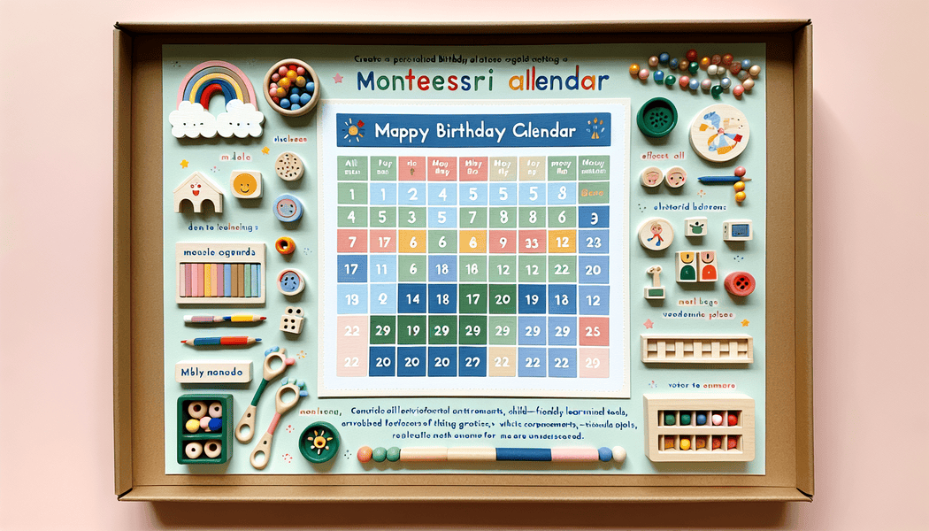 Verwende leuchtende Farben und klare, große Schriftarten -  Erstelle einen personalisierten Geburtstagskalender mit Montessori