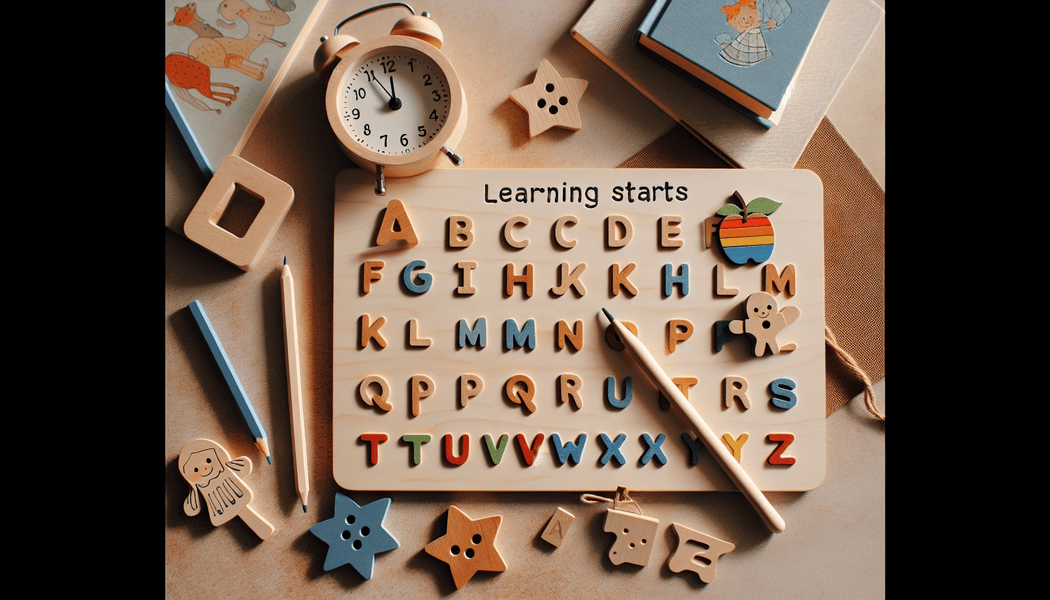 Integration der Buchstaben in alltägliches Lernen -  Lernen beginnt mit Montessori Sandpapierbuchstaben