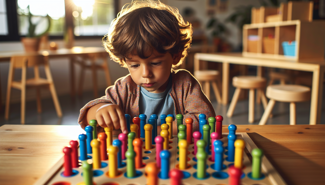Feinmotorik und Hand-Augen-Koordination verbessern -  Spaß und Bildung vereint mit Montessori Steckspielen